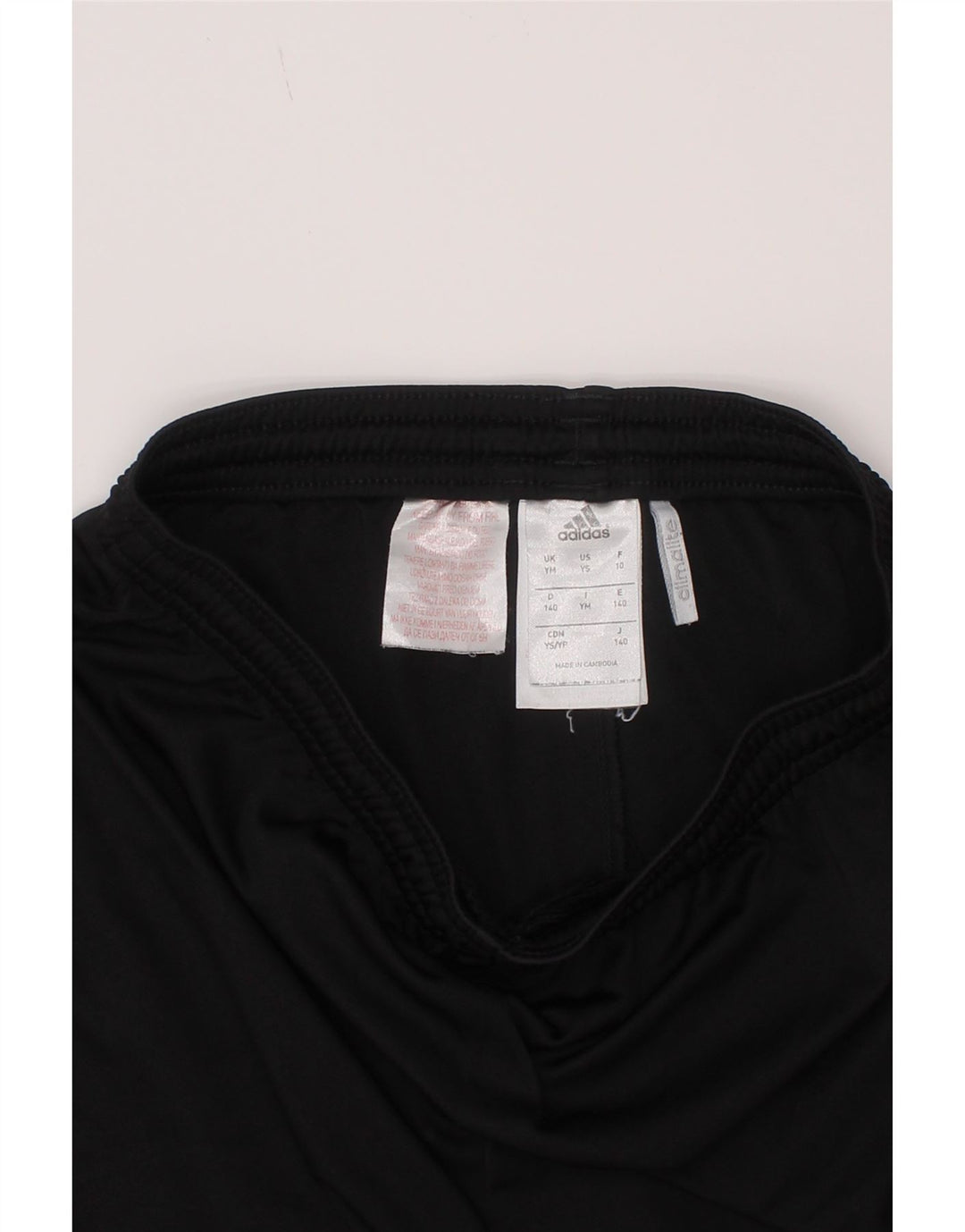 Shorts esportivos Adidas Boys Climalite 9-10 anos médio preto poliéster