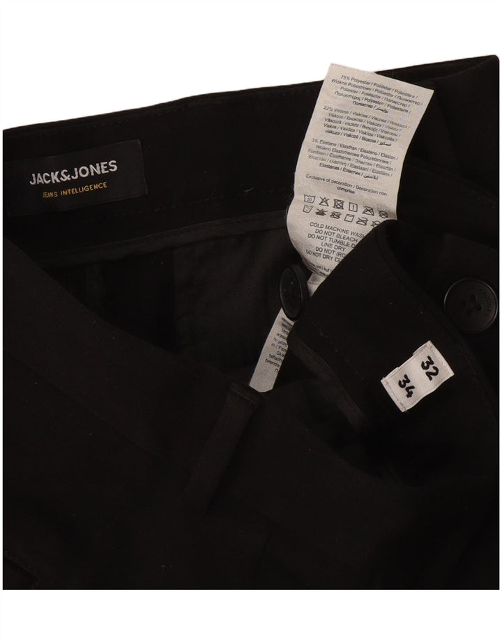 Calça feminina Jack & Jones Marco Slim Chino W32 L34 preta poliéster