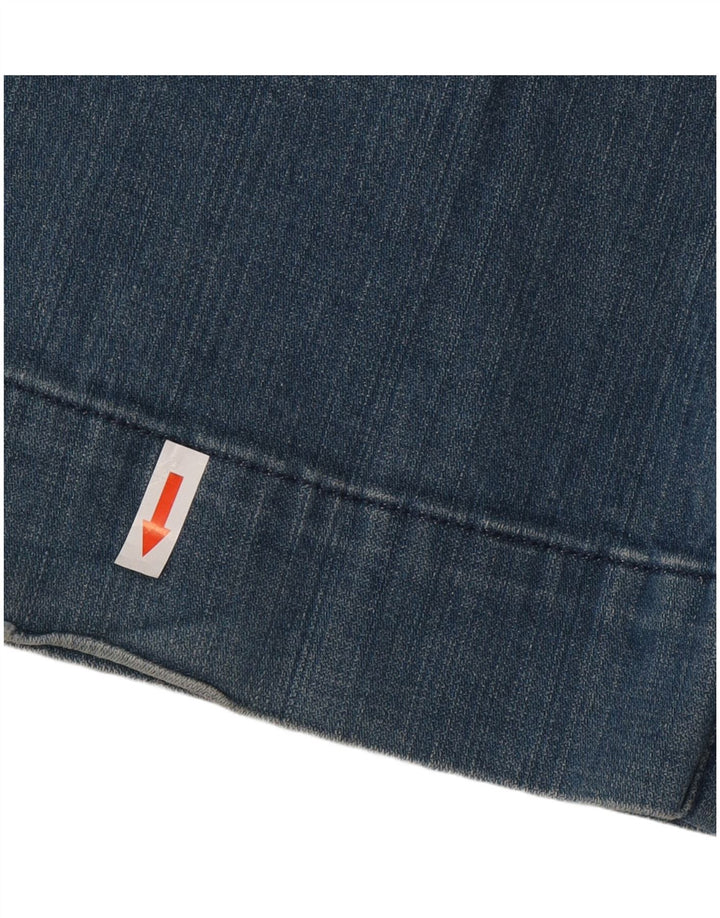 Calça jeans feminina Oasis de perna larga W30 L32 algodão azul