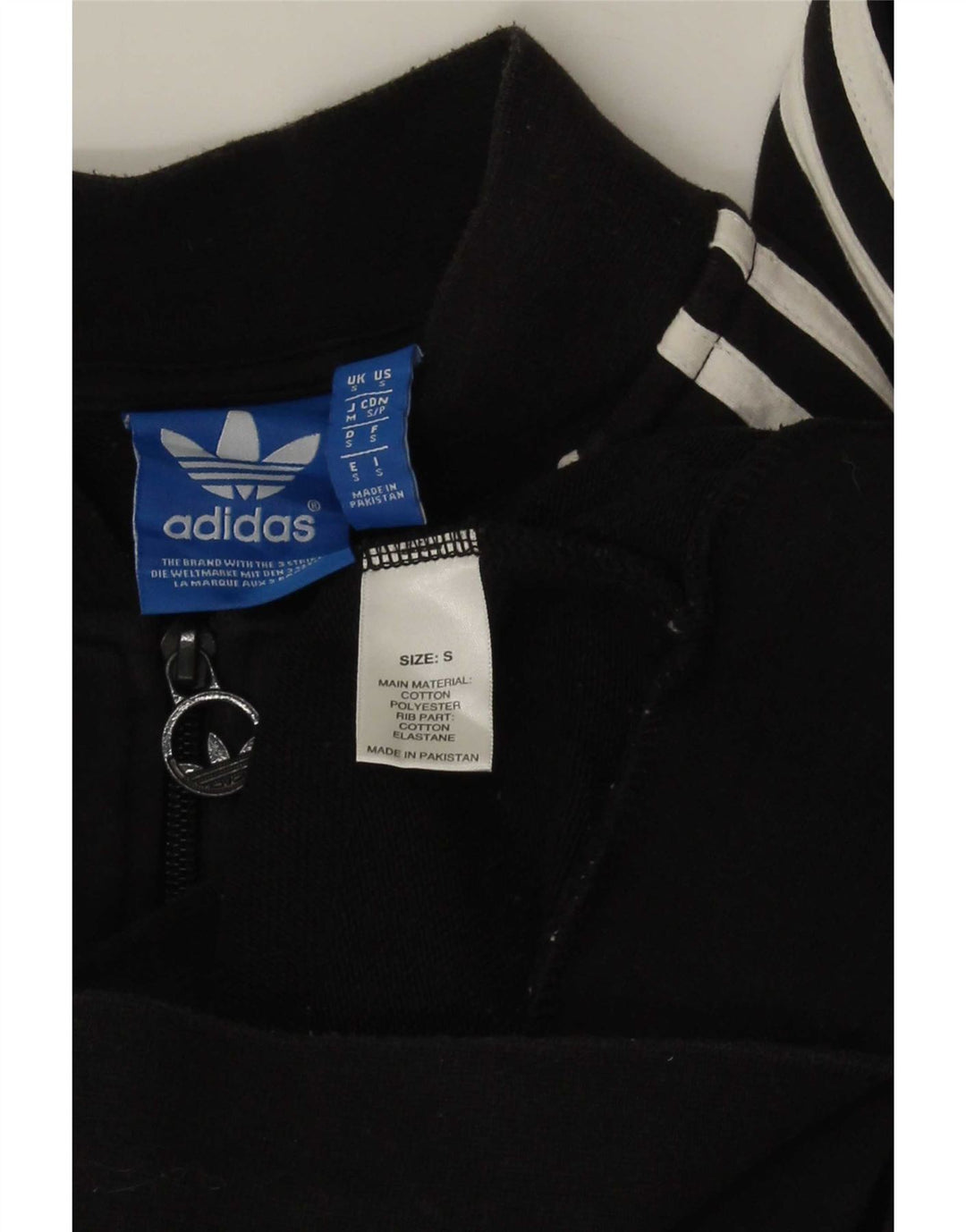 Jaqueta Adidas Mens Treino Top Pequeno Algodão Preto