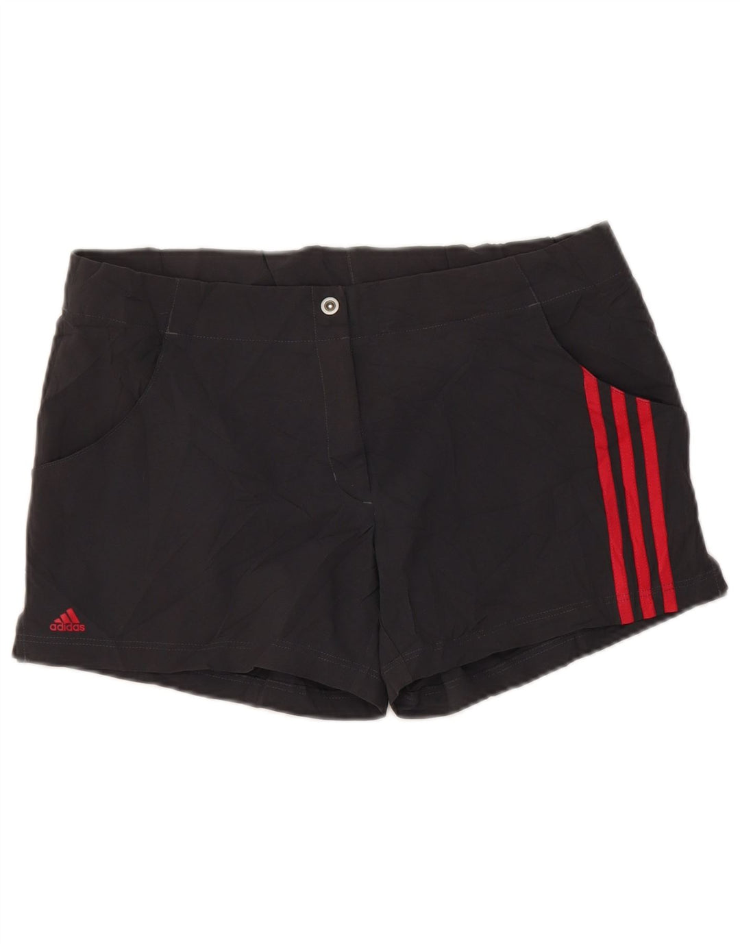 Adidas Womens Climalite Casual Shorts UK 12 Médio W34 Cinza Poliéster