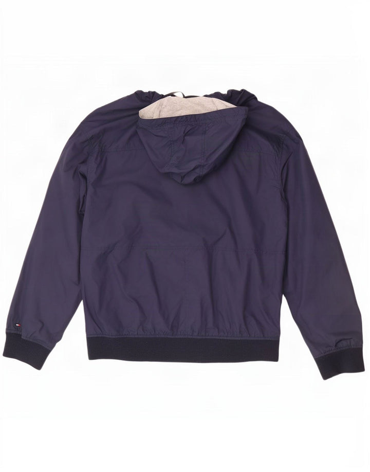 Jaqueta masculina Tommy Hilfiger com capuz gráfico grande azul marinho