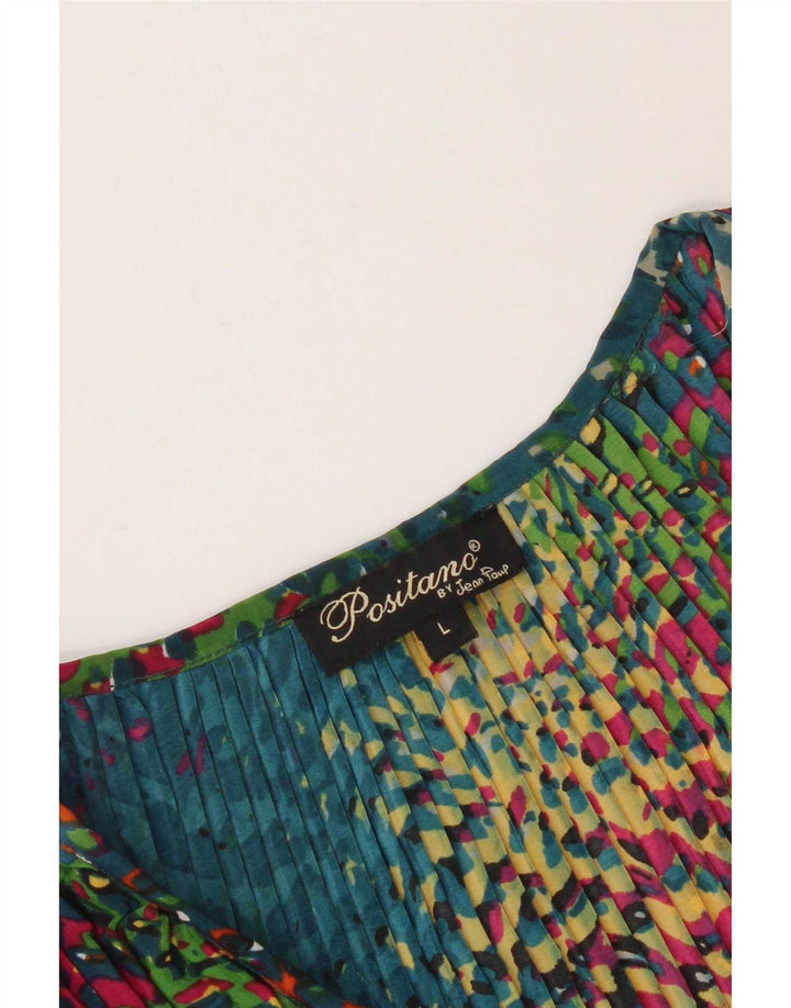 Vestido feminino Positano by Jean Paul com padrão abstrato linha A Reino Unido 16 grande mult