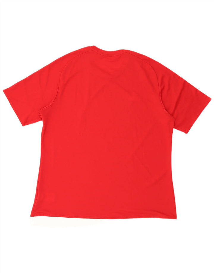 Adidas Mens Climalite Camiseta Top XL Vermelho Poliéster