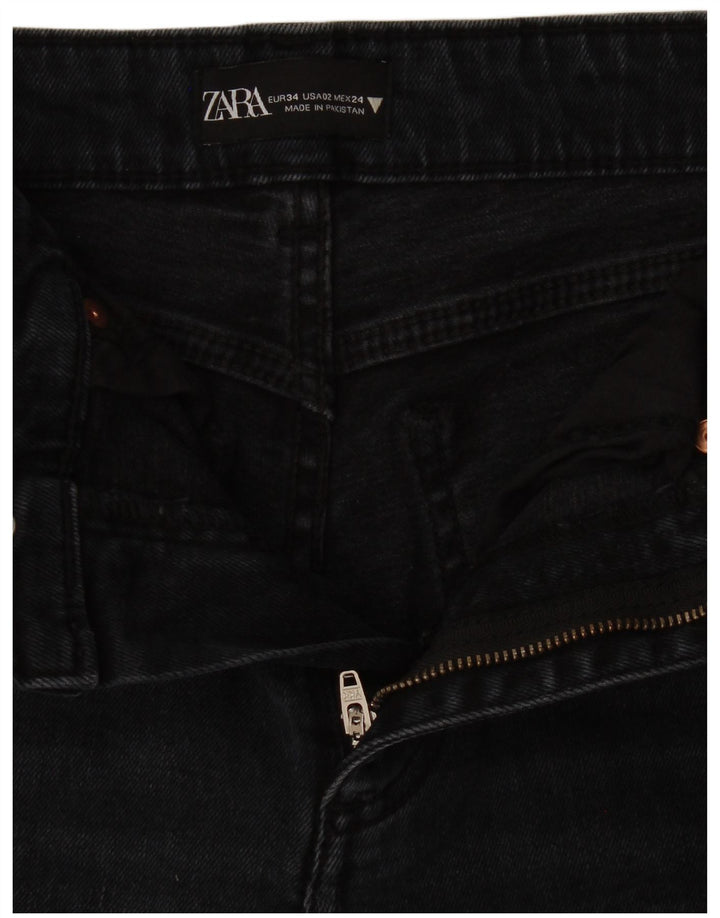 Calça jeans feminina Zara Bootcut EU 34 2XS W24 L25 azul marinho