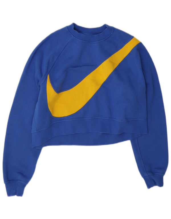 Moletom Nike Feminino Graphic Crop Jumper UK 14 Médio Azul Algodão