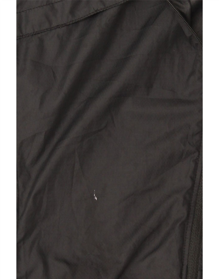 Jaqueta de chuva feminina com capuz Nike UK 14 médio preto poliéster esportivo