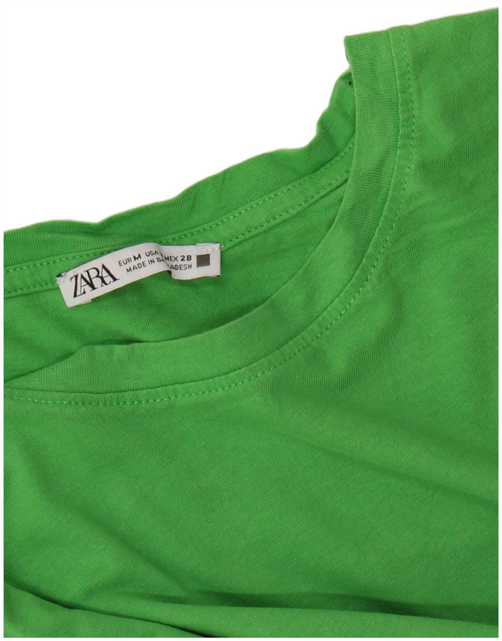Zara Womens Vest Top UK 12 Médio Verde