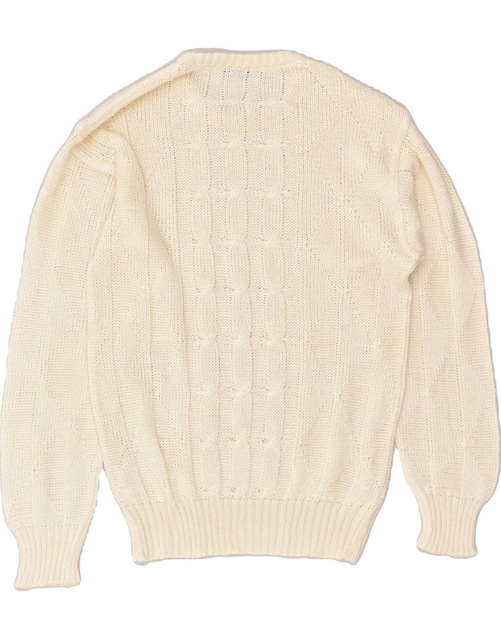 VINTAGE Womens Crew Neck Jumper Sweater IT 48 XL Beige | Vintage Vintage | Thrift | Second-Hand Vintage | Used Clothing | Messina Hembry 