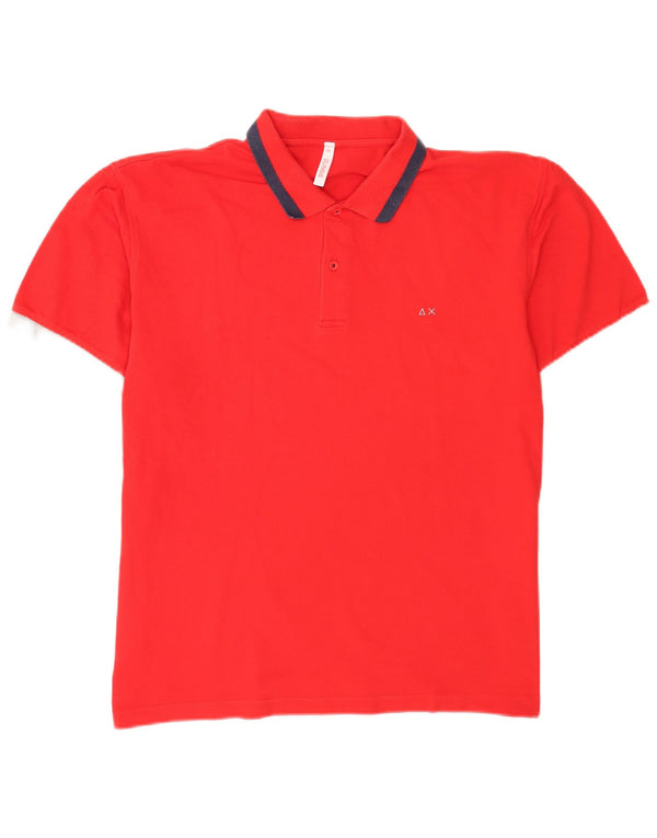 Sun68 Mens Polo Shirt 3XL Red Cotton