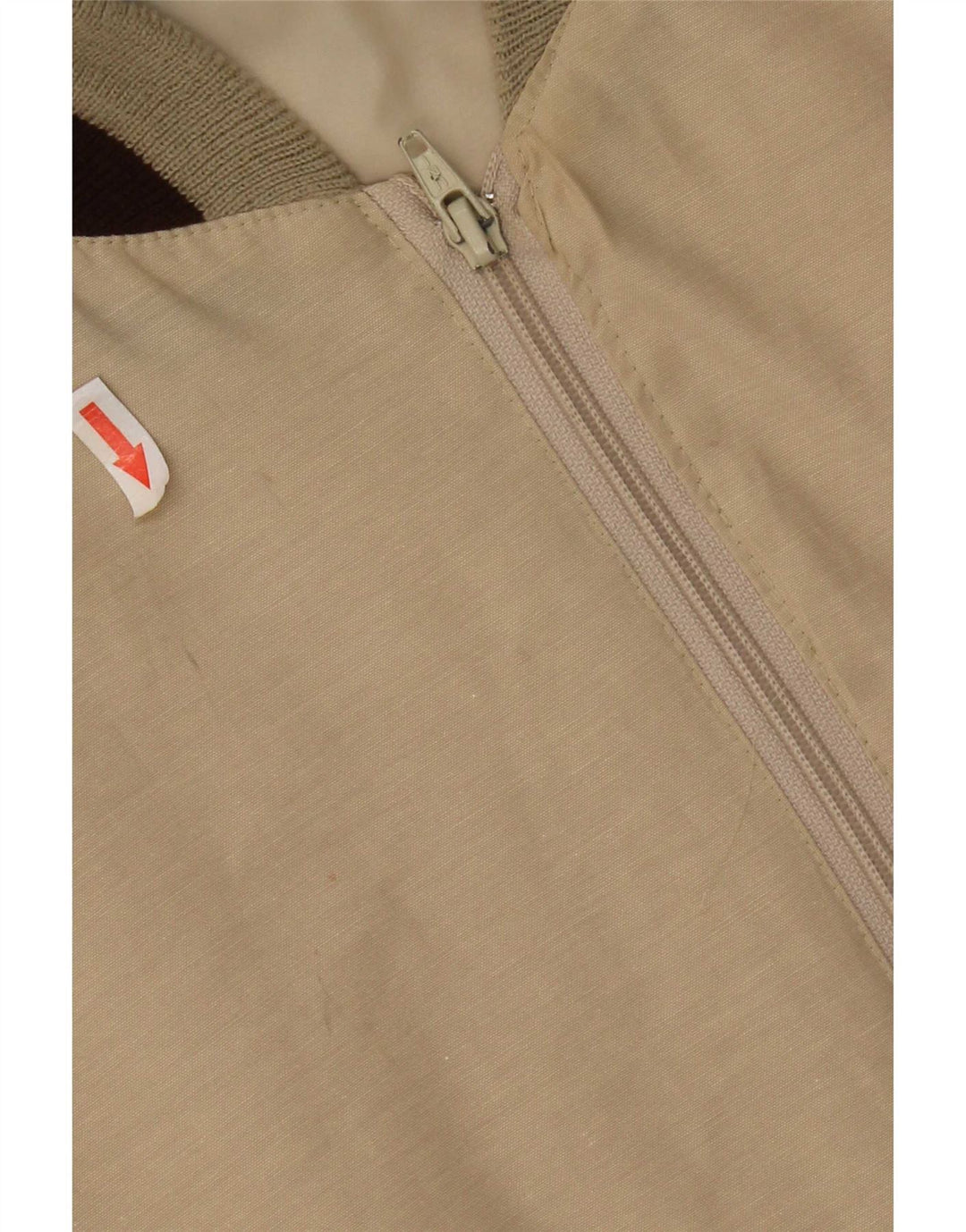 Jaqueta bomber masculina vintage UK 42 XL bege Colourblock poliéster