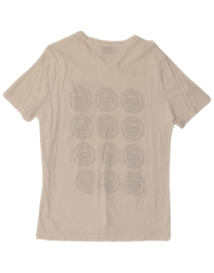 Camiseta gráfica masculina Dondup Top médio branco