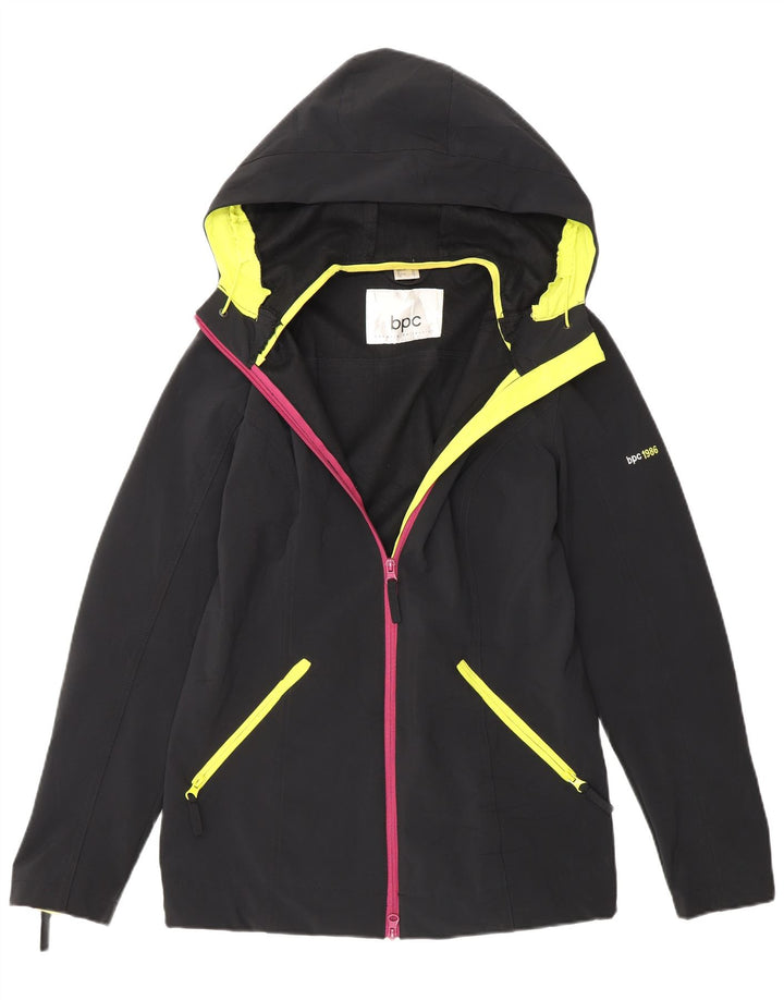 Bonprix Collection Jaqueta feminina com capuz e moletom UK 12 médio preto