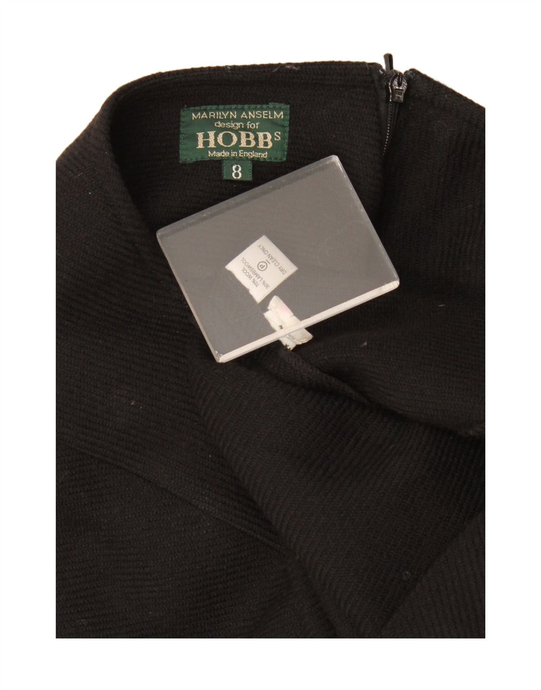 Saia maxi feminina Hobbs Reino Unido 8 pequena W30 lã preta