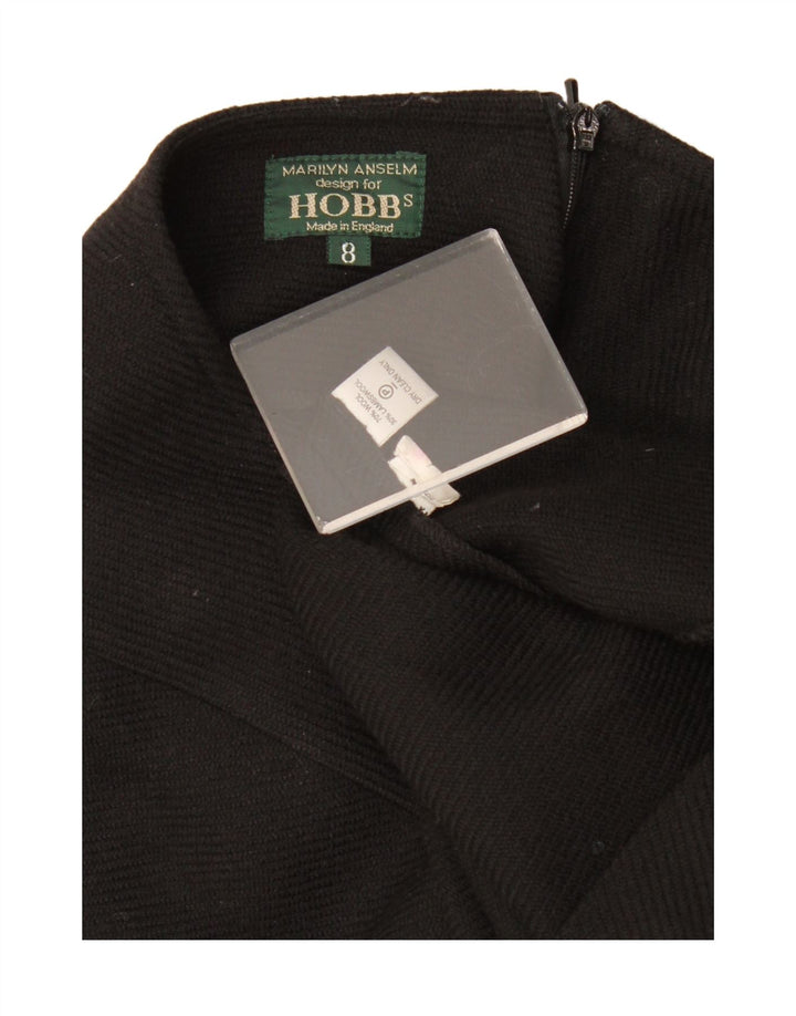 Saia maxi feminina Hobbs Reino Unido 8 pequena W30 lã preta