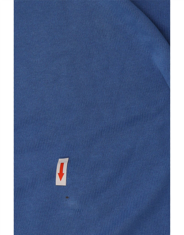 Zara Suéter masculino com decote em V grande azul