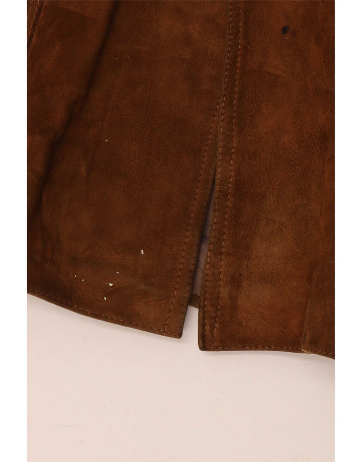 Jaqueta masculina de camurça vintage UK 38 bege médio