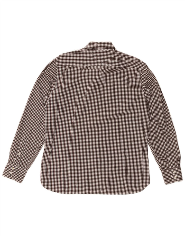 Camisa masculina Tommy Hilfiger grande algodão guingão preto