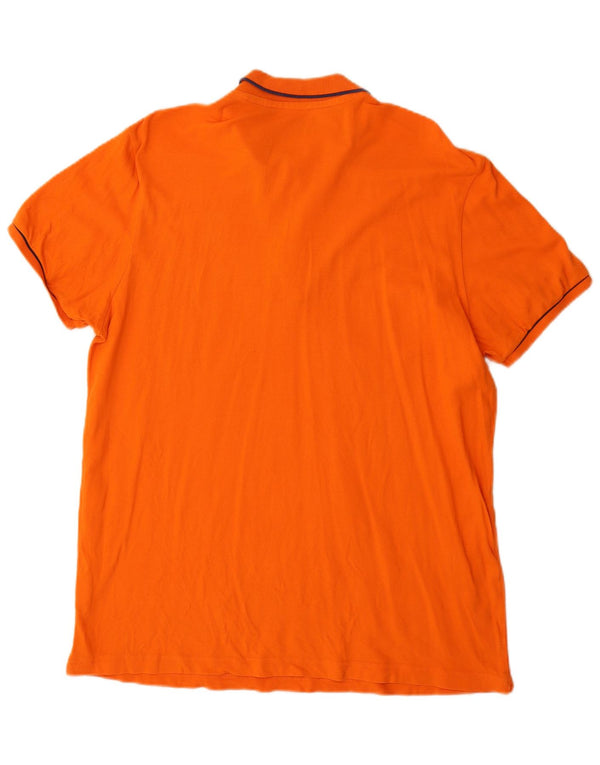 Camisa polo masculina LOTTO XL laranja algodão