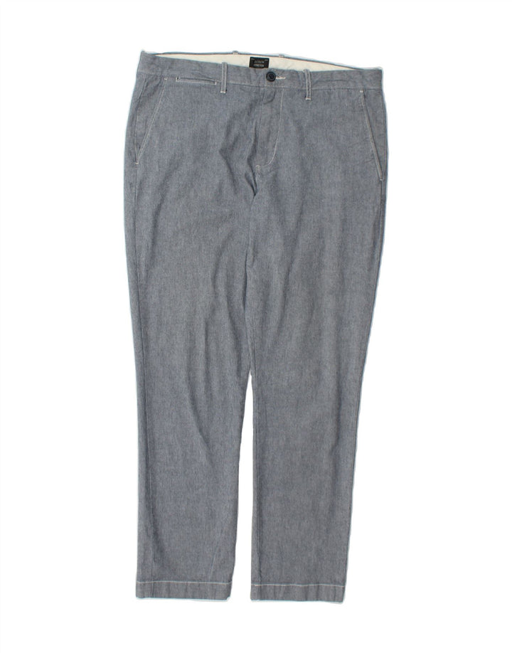 J. CREW Mens Slim Chino Trousers W33 L30  Blue Cotton Vintage J. Crew and Second-Hand J. Crew from Messina Hembry 