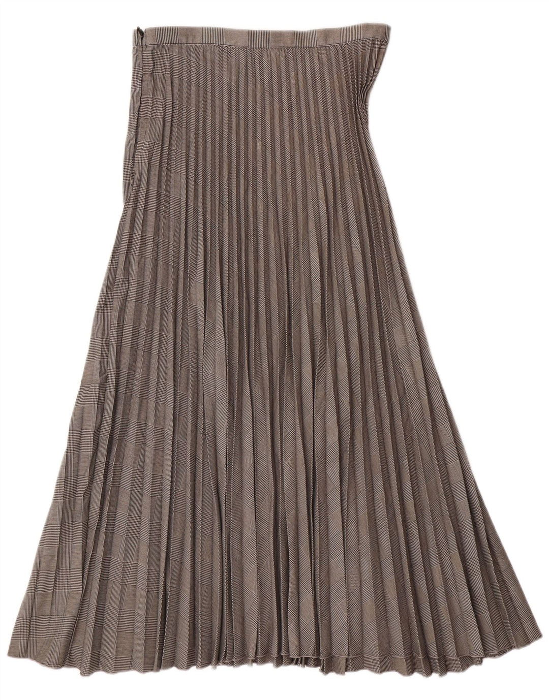 H&M Saia feminina plissada com faca EU 38 Médio W28 Cinza Houndstooth Poliéster