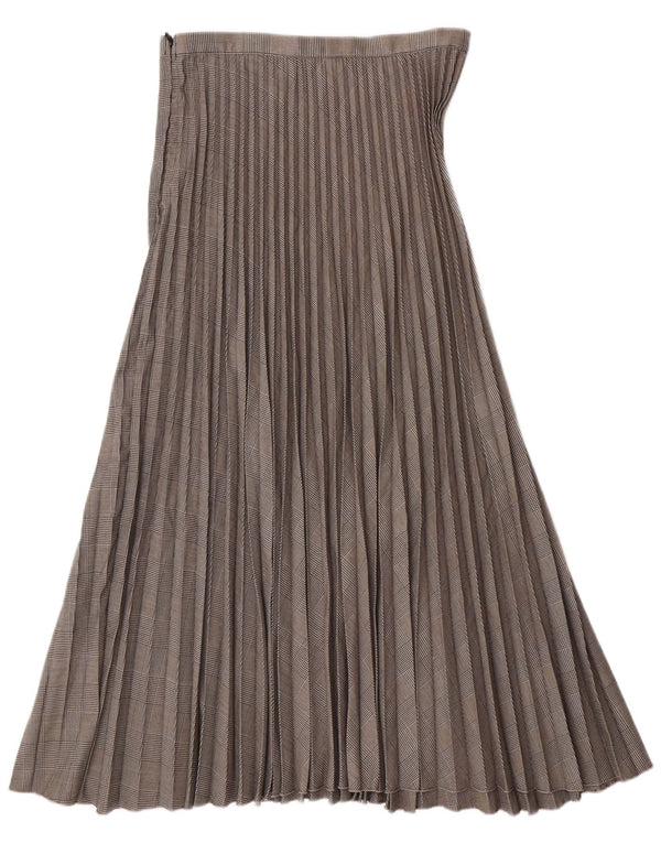 H&M Saia feminina plissada com faca EU 38 Médio W28 Cinza Houndstooth Poliéster