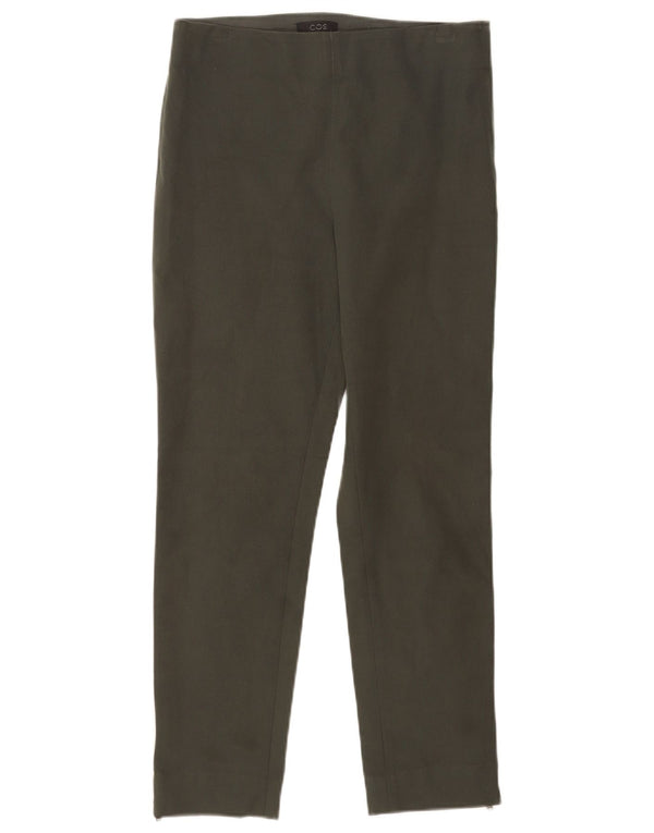Calça feminina casual regular Cos EU 38 médio W28 L26 algodão verde