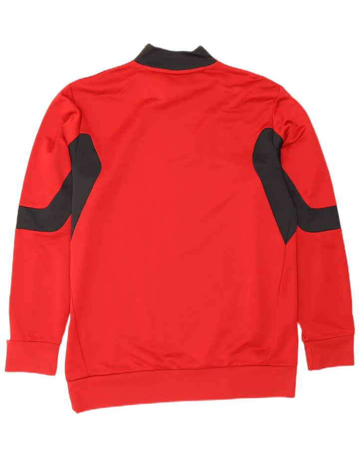Adidas Mens Moletom Jumper UK 42/44 Grande Vermelho Colorblock Poliéster