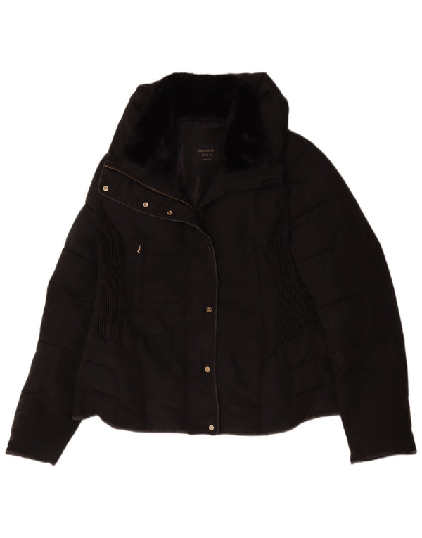 Jaqueta acolchoada feminina Zara UK 20 2XL poliéster preto