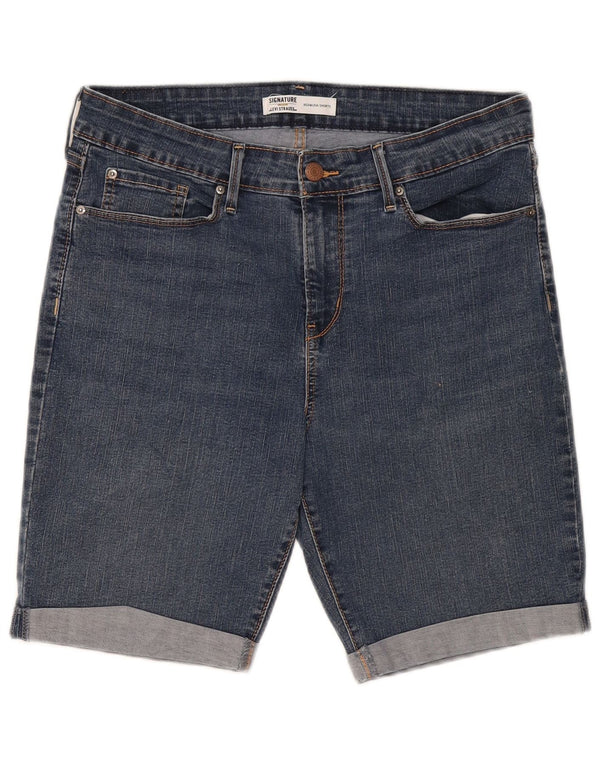 Bermuda jeans feminina exclusiva Levi's US 12 grande W31 algodão azul