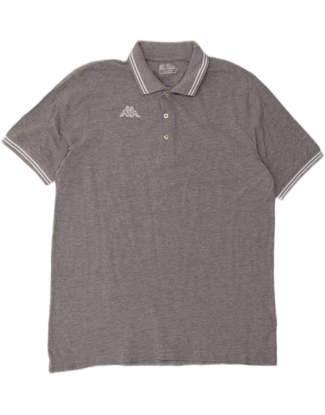 KAPPA Mens Polo Shirt XL Grey Cotton Vintage Kappa and Second-Hand Kappa from Messina Hembry 