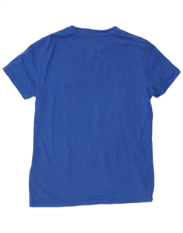 Camiseta masculina Superdry com estampa gráfica grande algodão azul