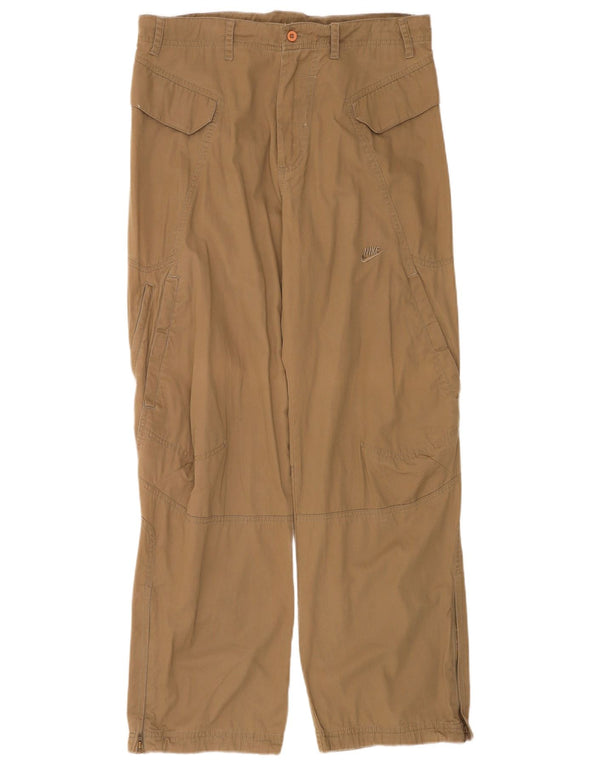 Calças Cargo Retas Masculinas Nike Médio W30 L30 Bege Algodão