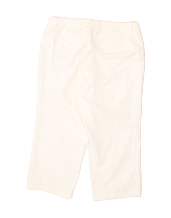 DOCKERS Womens Straight Capri Trousers US 16 2XL W38 L23 White Cotton Vintage Dockers and Second-Hand Dockers from Messina Hembry 