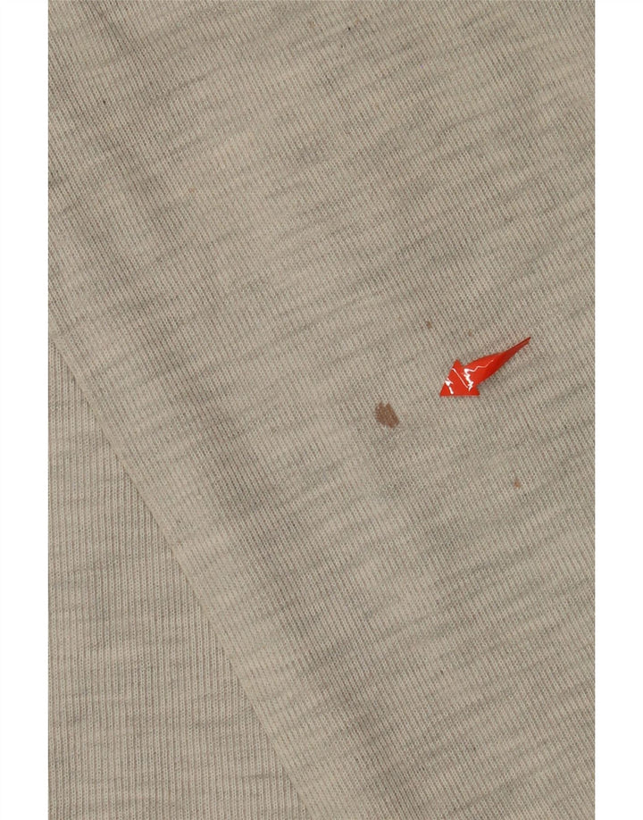 Camisa polo masculina Island Port com zíper e manga comprida XL cinza manchada