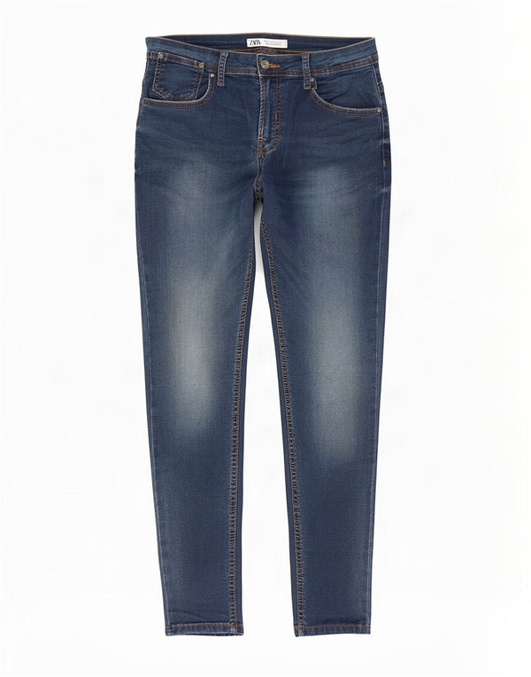 Zara Mens Slim Jeans EU 42 Grande W32 L29 Azul Algodão