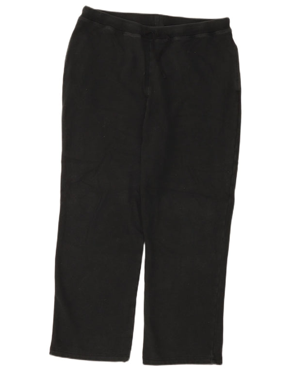 Calça de treino feminina Marks & Spencer Reino Unido 16 grande algodão preto