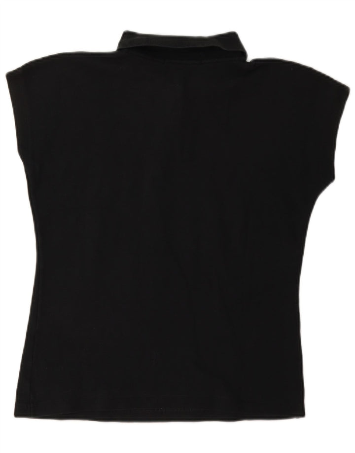 Camisa polo feminina Fila IT 46 grande algodão preto