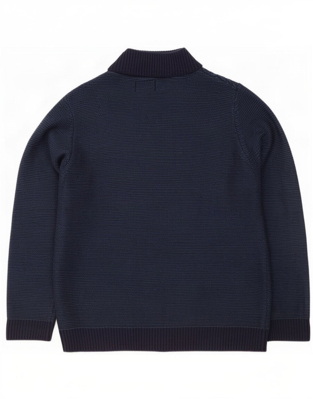 Suéter cardigã masculino Marks & Spencer regular fit grande acrílico azul marinho