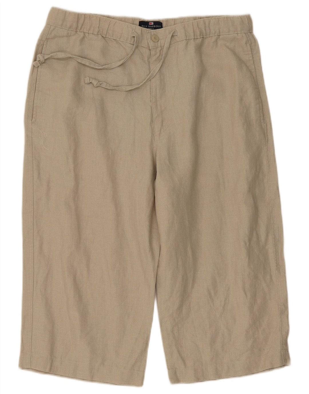 Bermuda masculina Marks & Spencer Blue Harbor W34 grande linho bege