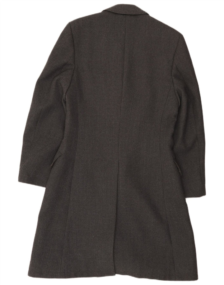 Sobretudo feminino vintage UK 10 lã cinza pequena