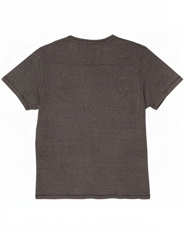 Camiseta masculina French Connection Top 2XL algodão listrado cinza
