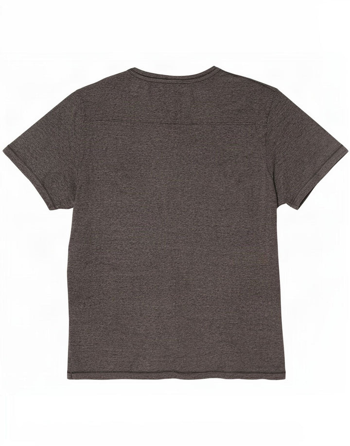 Camiseta masculina French Connection Top 2XL algodão listrado cinza