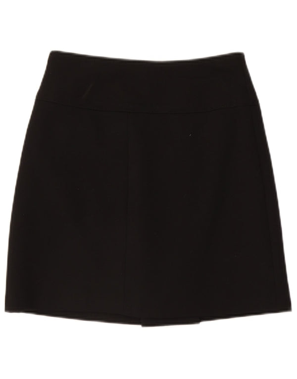 Minissaia feminina Tommy Hilfiger EUA 4 pequena W26 viscose preta