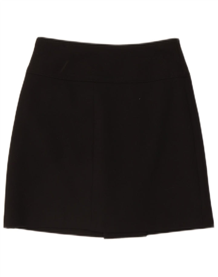 Minissaia feminina Tommy Hilfiger EUA 4 pequena W26 viscose preta
