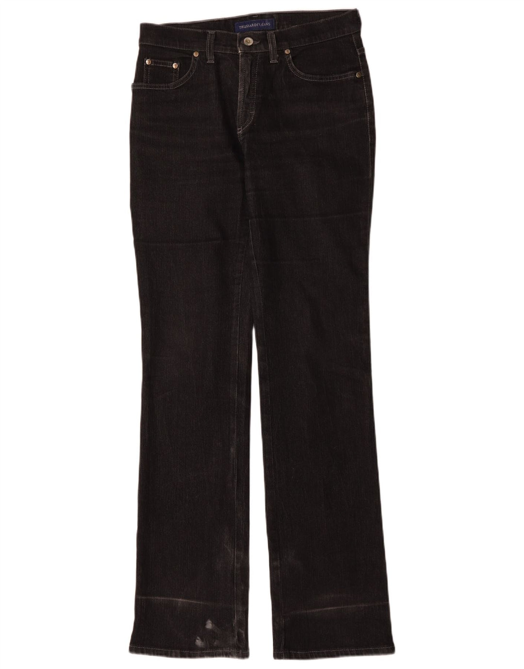 Jeans feminino Trussardi Bootcut IT 42 médio W26 L33 algodão preto