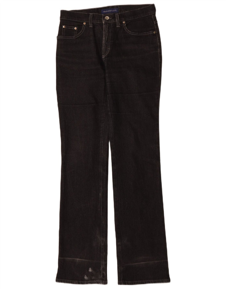 Jeans feminino Trussardi Bootcut IT 42 médio W26 L33 algodão preto