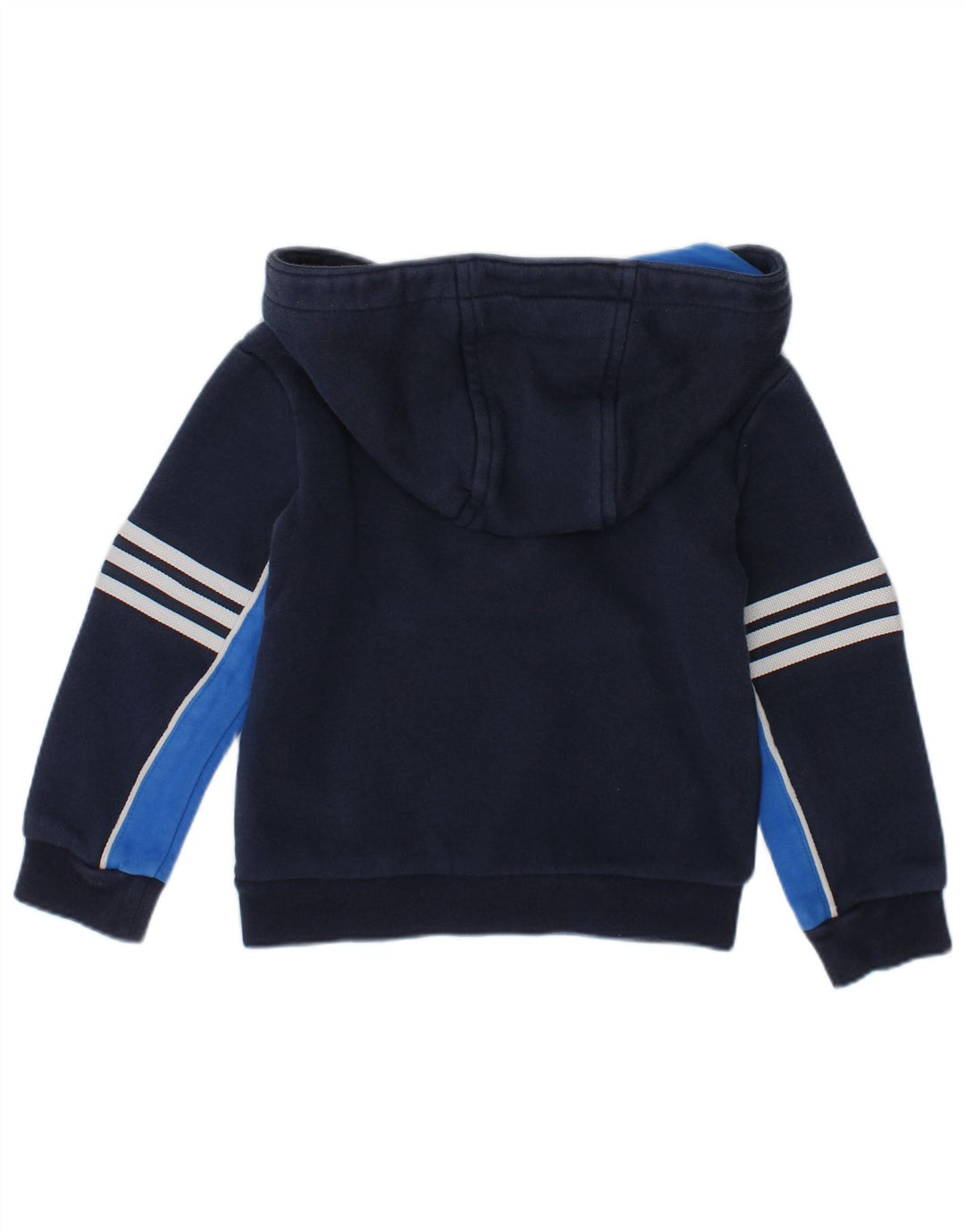 ADIDAS Suéter com capuz para meninos com zíper e gola em azul marinho 12-18 meses