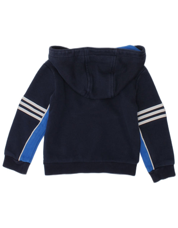 ADIDAS Suéter com capuz para meninos com zíper e gola em azul marinho 12-18 meses