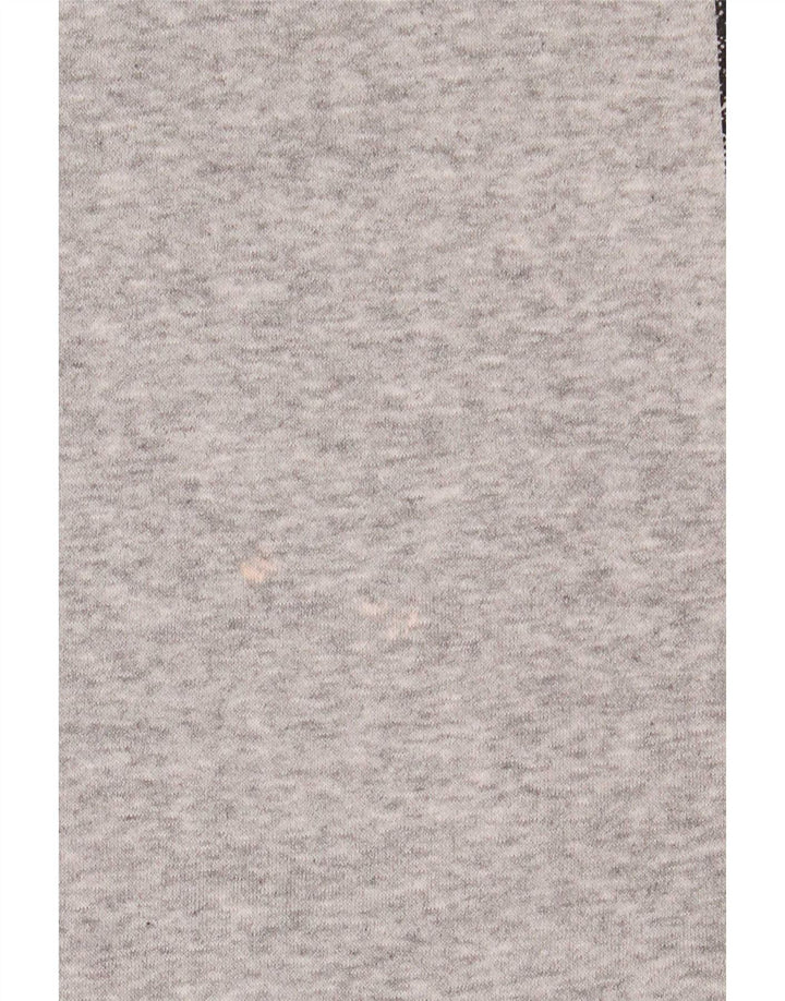 Adidas Mens Hoodie Jumper Médio Cinza Colourblock Algodão